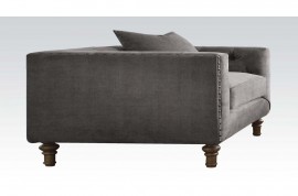 Sidonia Chair w/1 Pillow - Gray Velvet